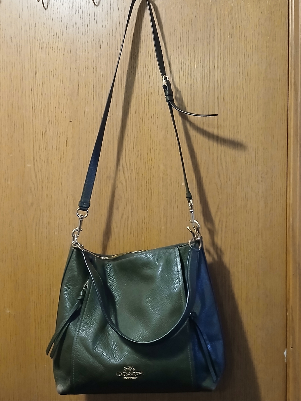 COACH Marlon Hobo Bag in Olive Green Pebbled Leather – Style 79994 - Picture 3 of 7